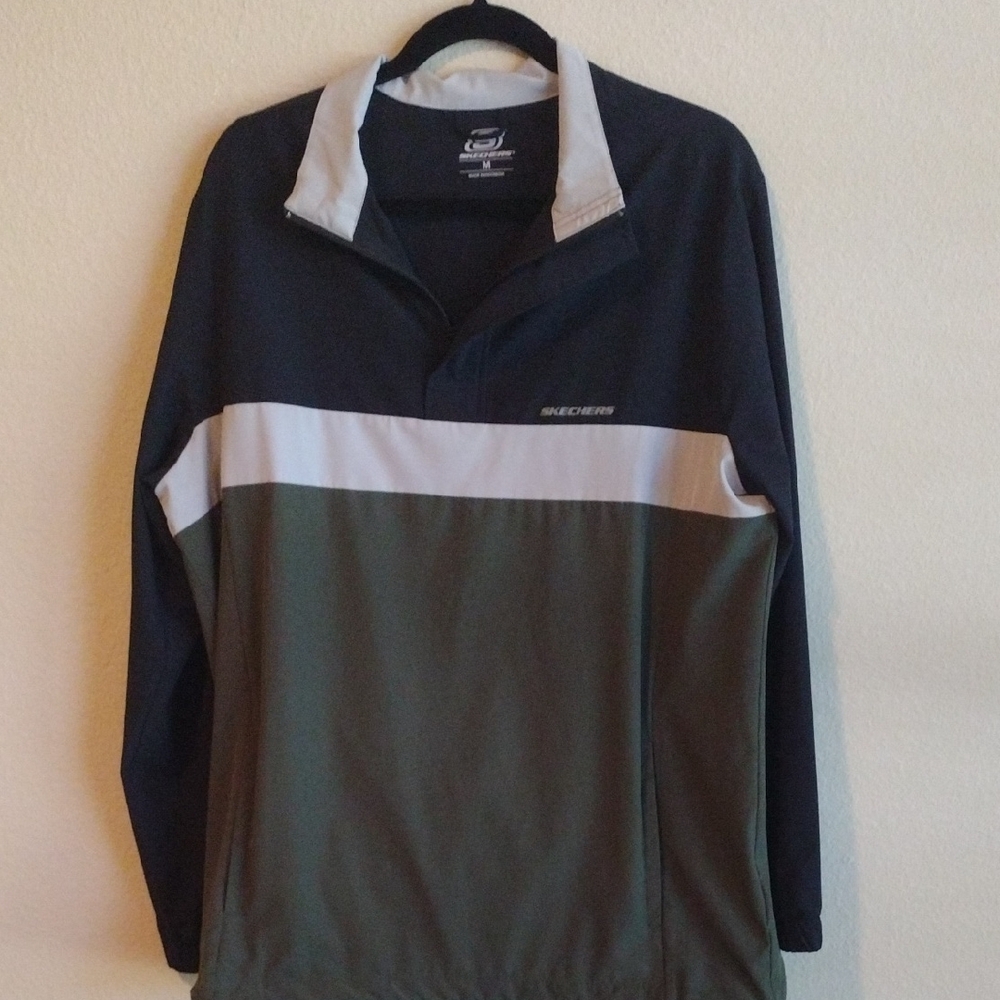 Skechers Men's Black and Green Golf Jacket /Wind Breaker